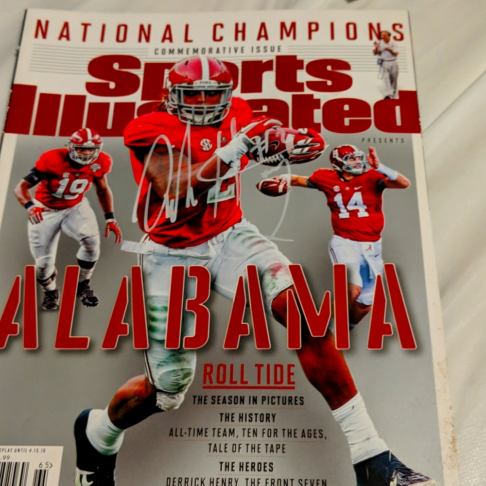 DERRICK HENRY  AUTHENTIC AUTOGRAPHED COMMEMORATIVE ISSUE SPORTS ILLUSTRATED